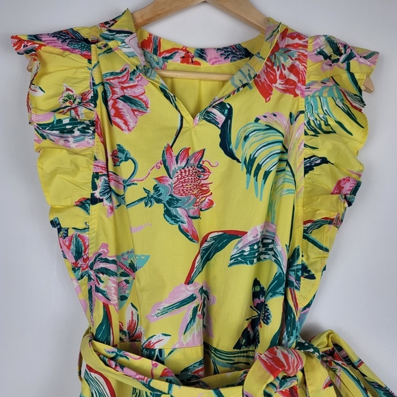 NWT Banjanan Yellow Bulbul Dress Size Large - Picture 4 of 12